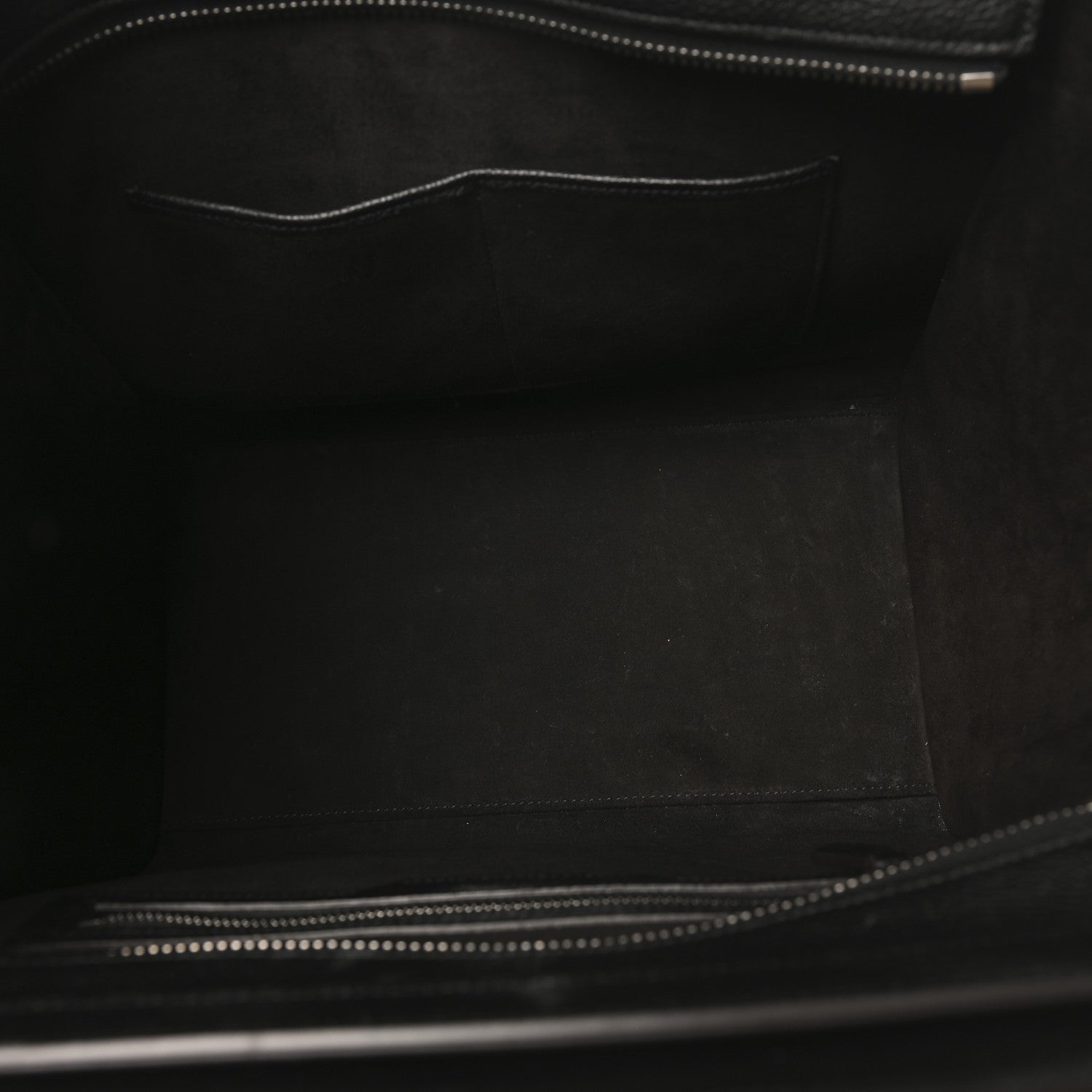 Drummed Calfskin Mini Luggage Black