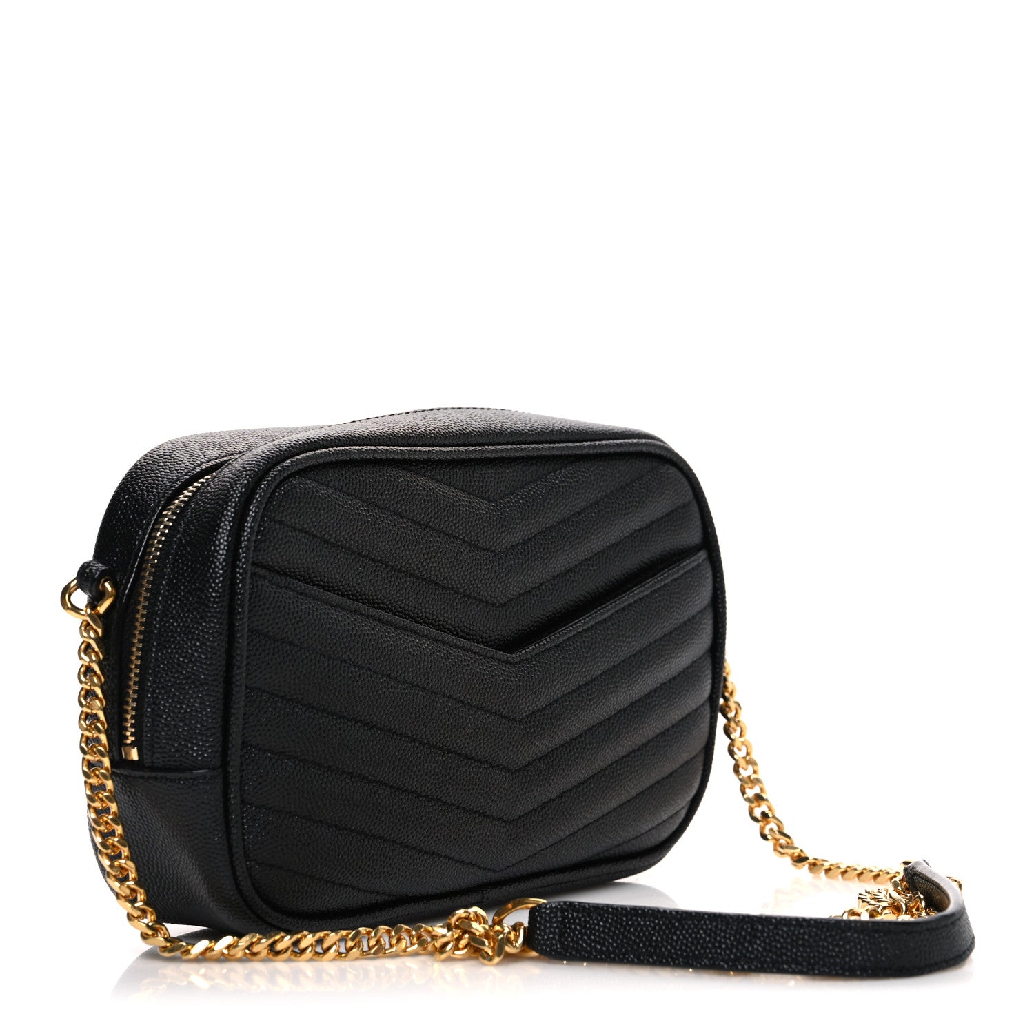 Grain De Poudre Matelasse Monogram Mini Lou Camera Bag Black