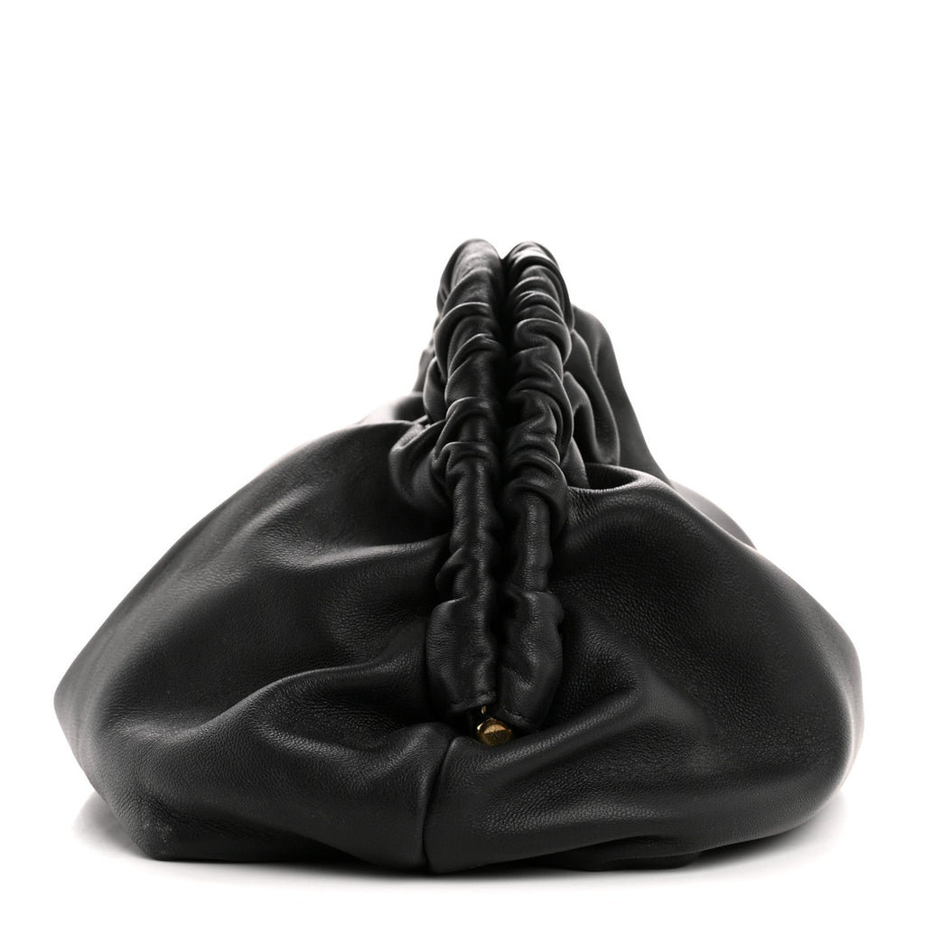 Lambskin Cloud Clutch Black Flamma