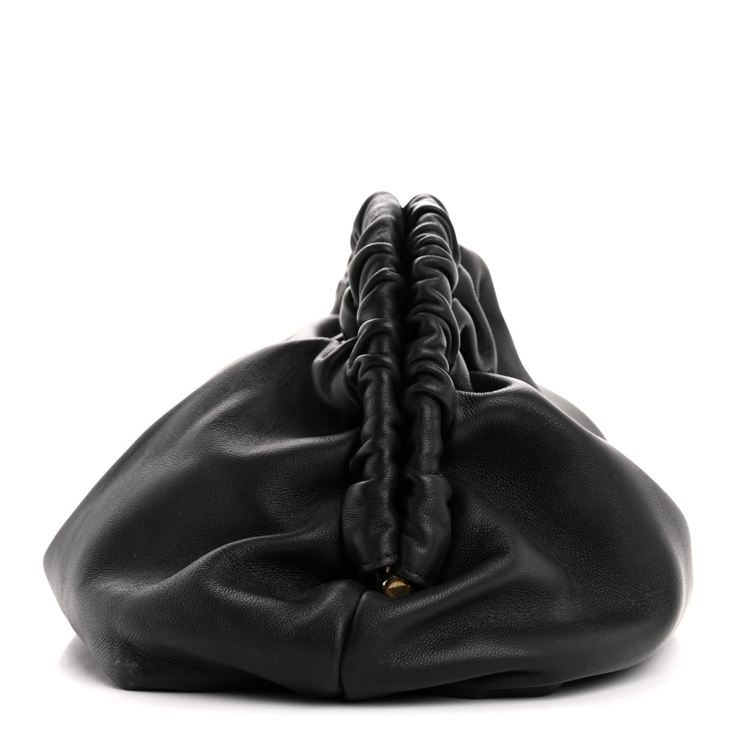 Lambskin Cloud Clutch Black Flamma