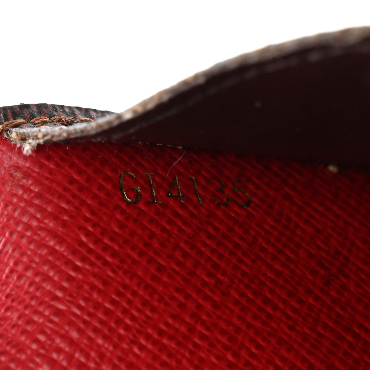 Damier Ebene Josephine Wallet Red