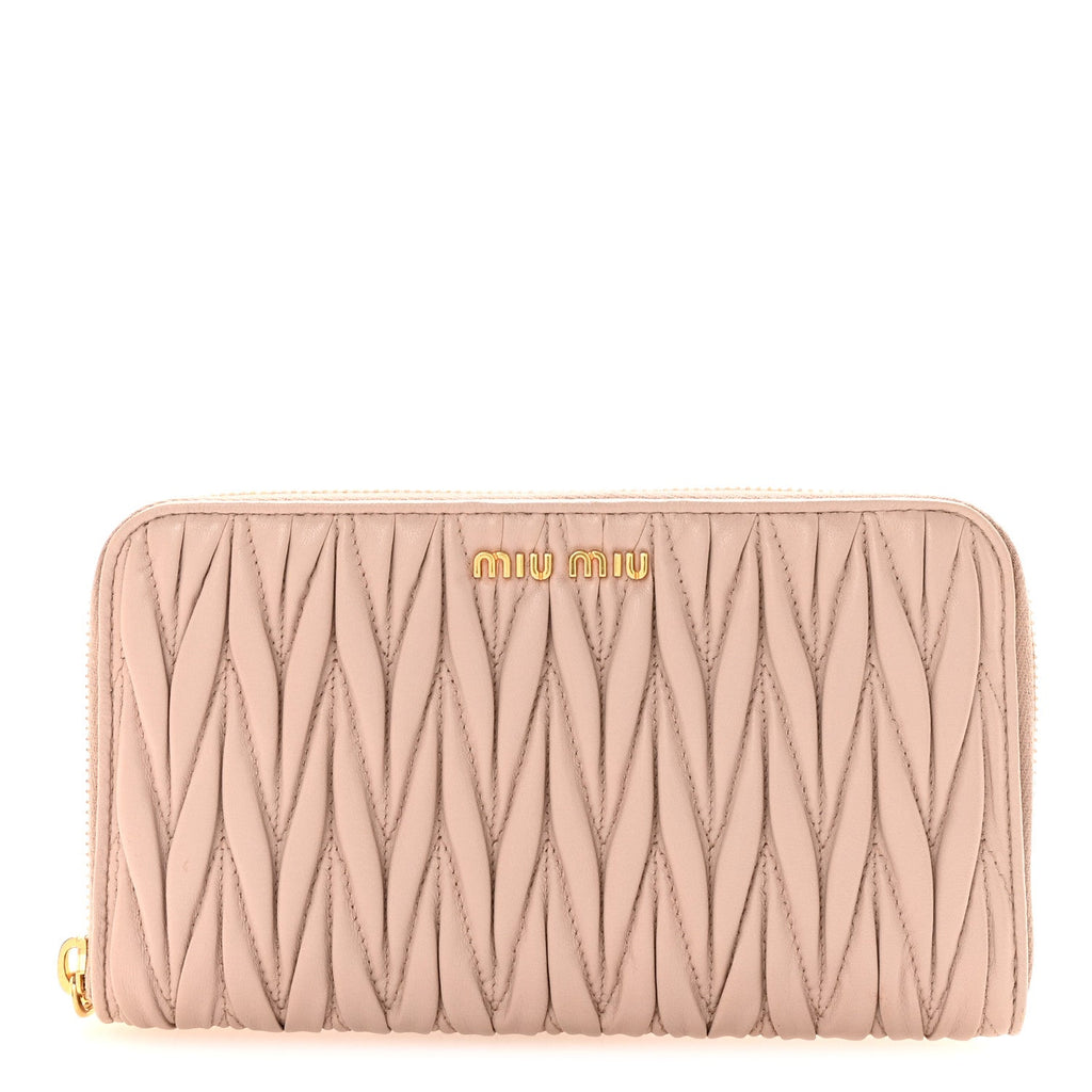 Matelasse Zip Around Wallet Cammeo