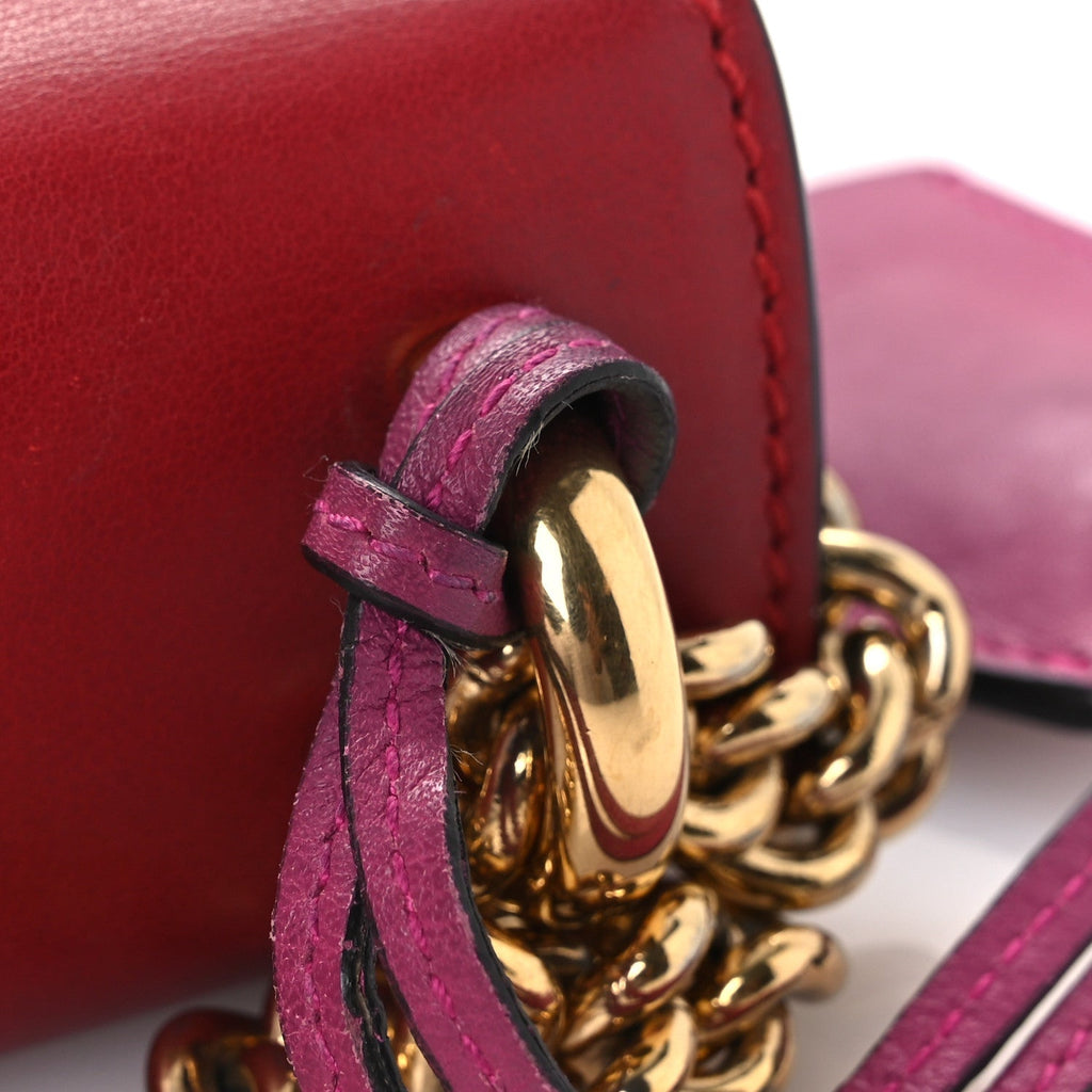 GG Supreme Monogram Calfskin Small Padlock Shoulder Bag Beige Hibiscus Red New Rosette