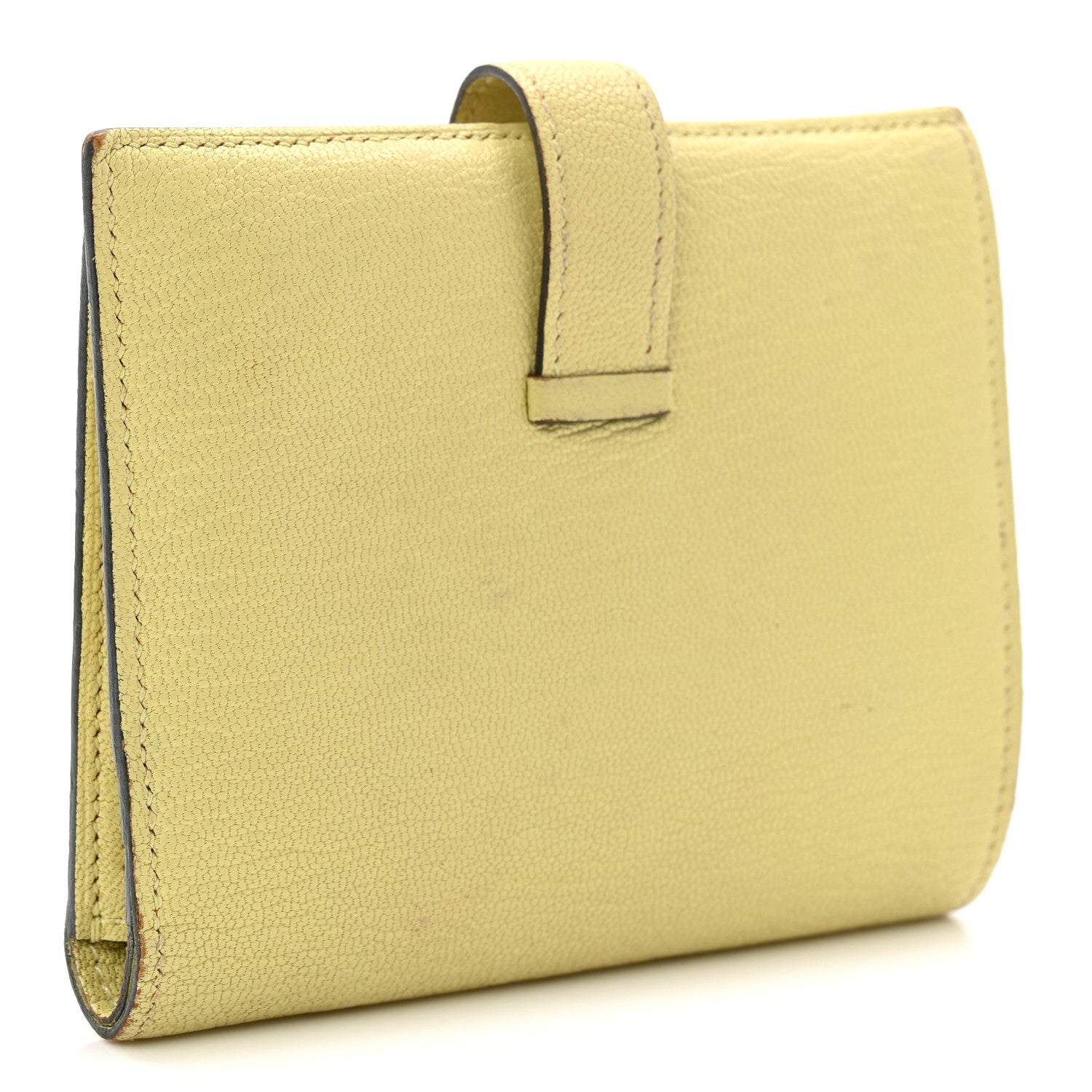 Chevre Mysore Bearn  Holder Wallet Jaune Bourgeon