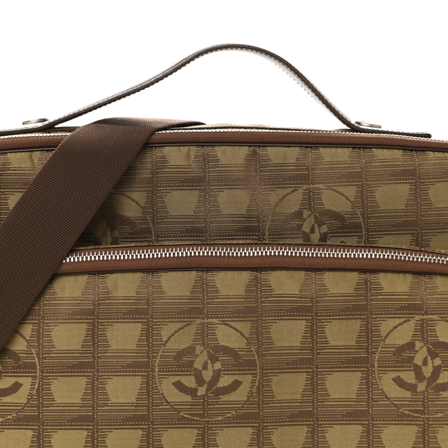 Nylon Travel Laptop Briefcase Khaki