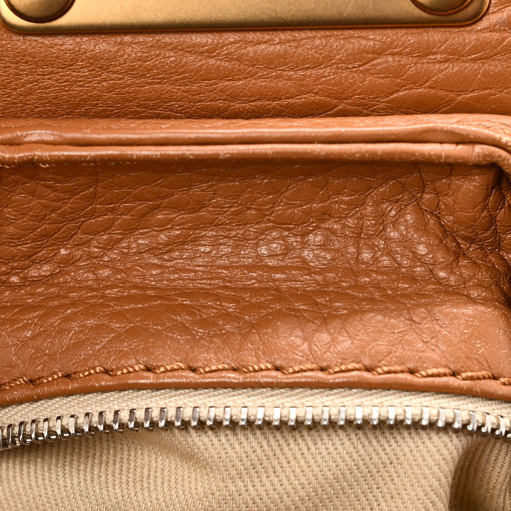 Calfskin Medium Paddington Satchel Tan