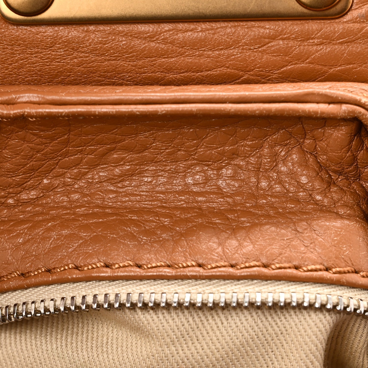 Calfskin Medium Paddington Satchel Tan