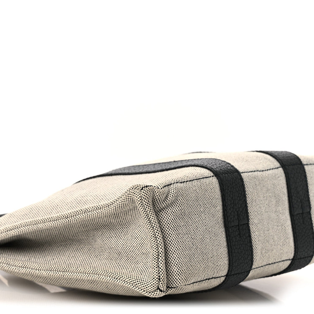 Toile Taurillon Clemence Sac Harnais Tote PM Black