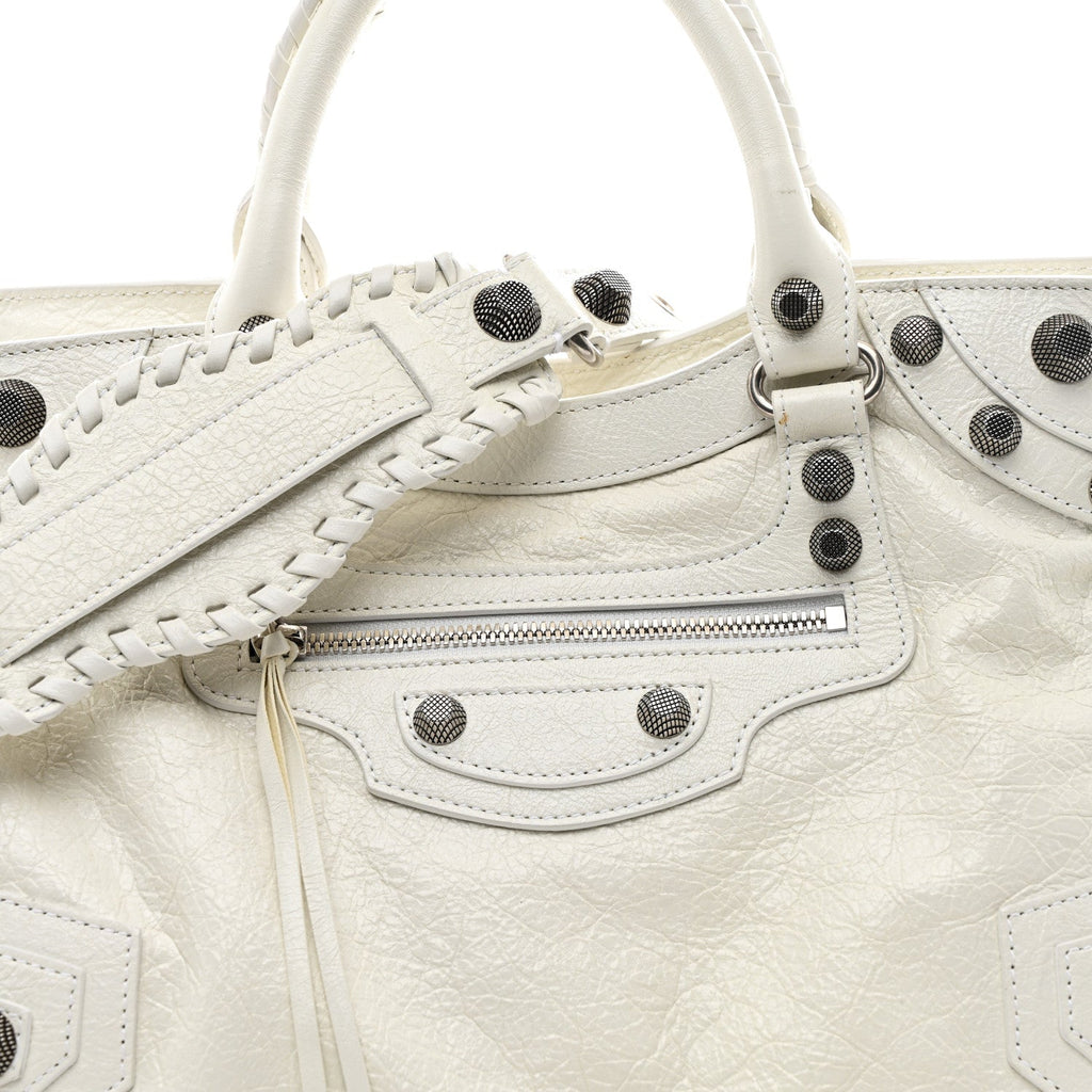 Agneau Arena Neo Cagole City Handbag Optic White