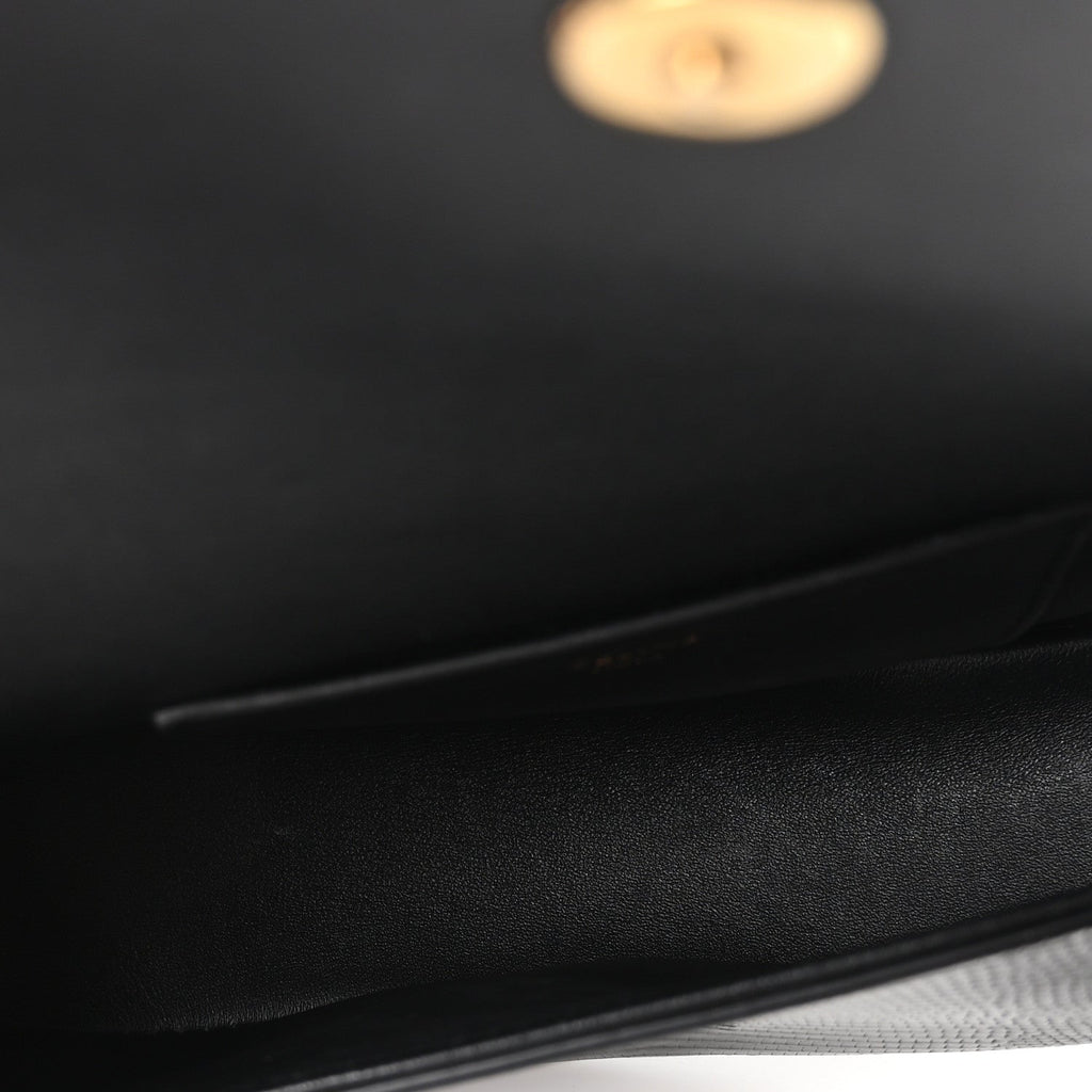 Lizard Tabou Clutch On Strap Black