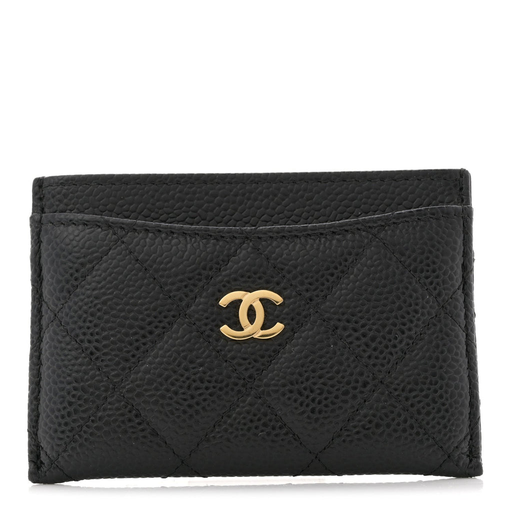 Caviar Quilted  Holder Black