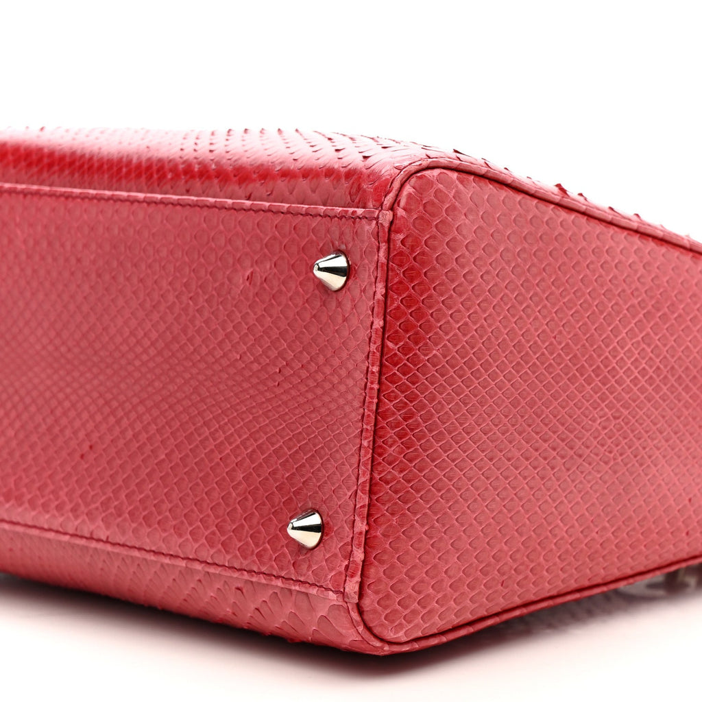 Snakeskin Medium Lady Dior Pink