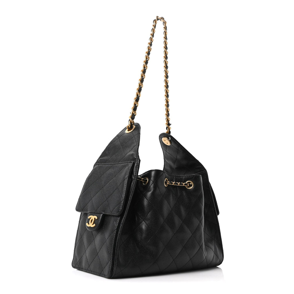 Caviar Quilted Small Chanel 25 Handbag Black