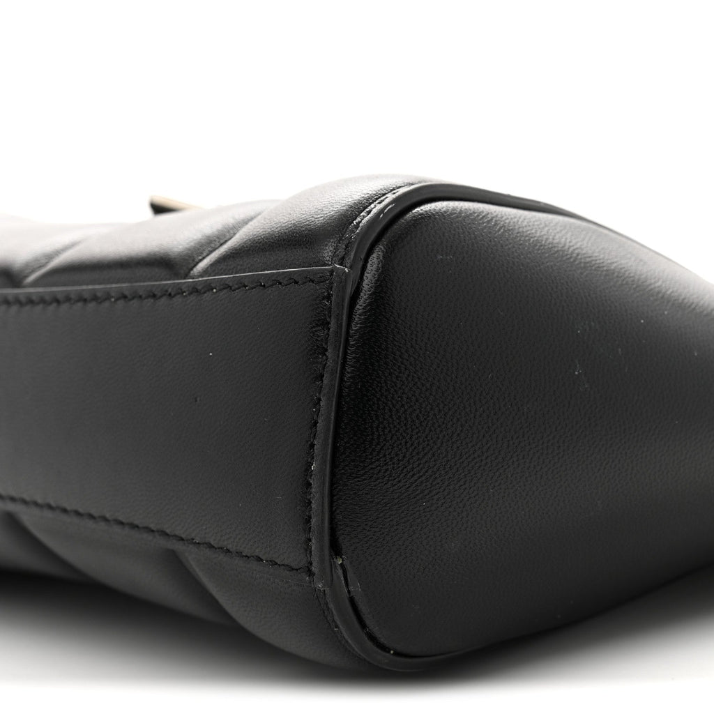Lambskin XS Lock Antigona Shoulder Bag Black
