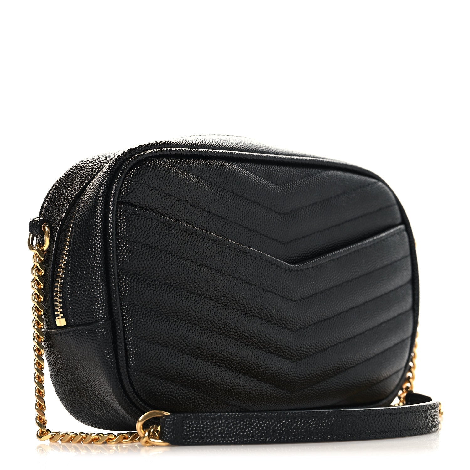 Grain De Poudre Matelasse Monogram Mini Lou Camera Bag Black