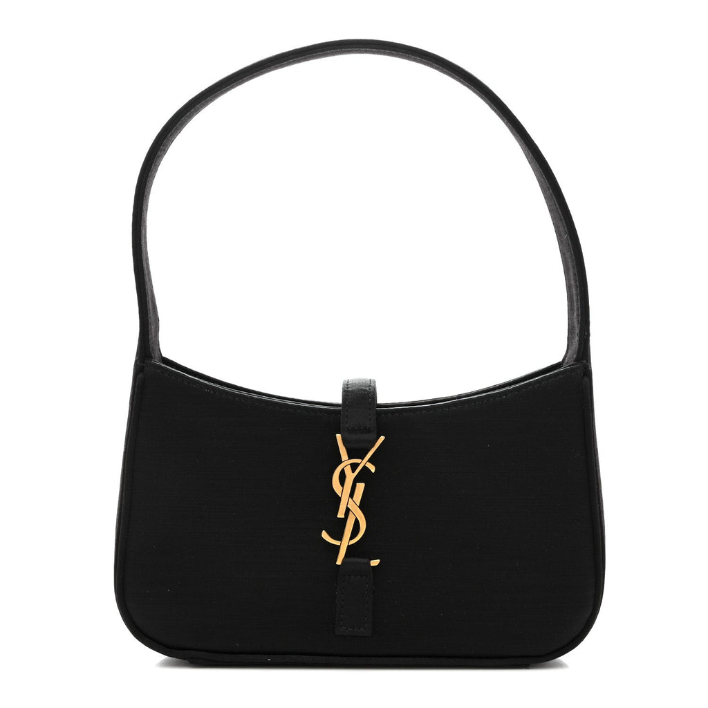 Satin Le 5 A 7 Mini Hobo Black