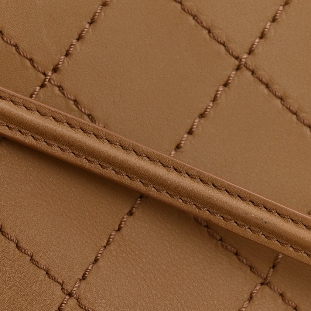 Calfskin Stitched CC Pocket Tote Beige