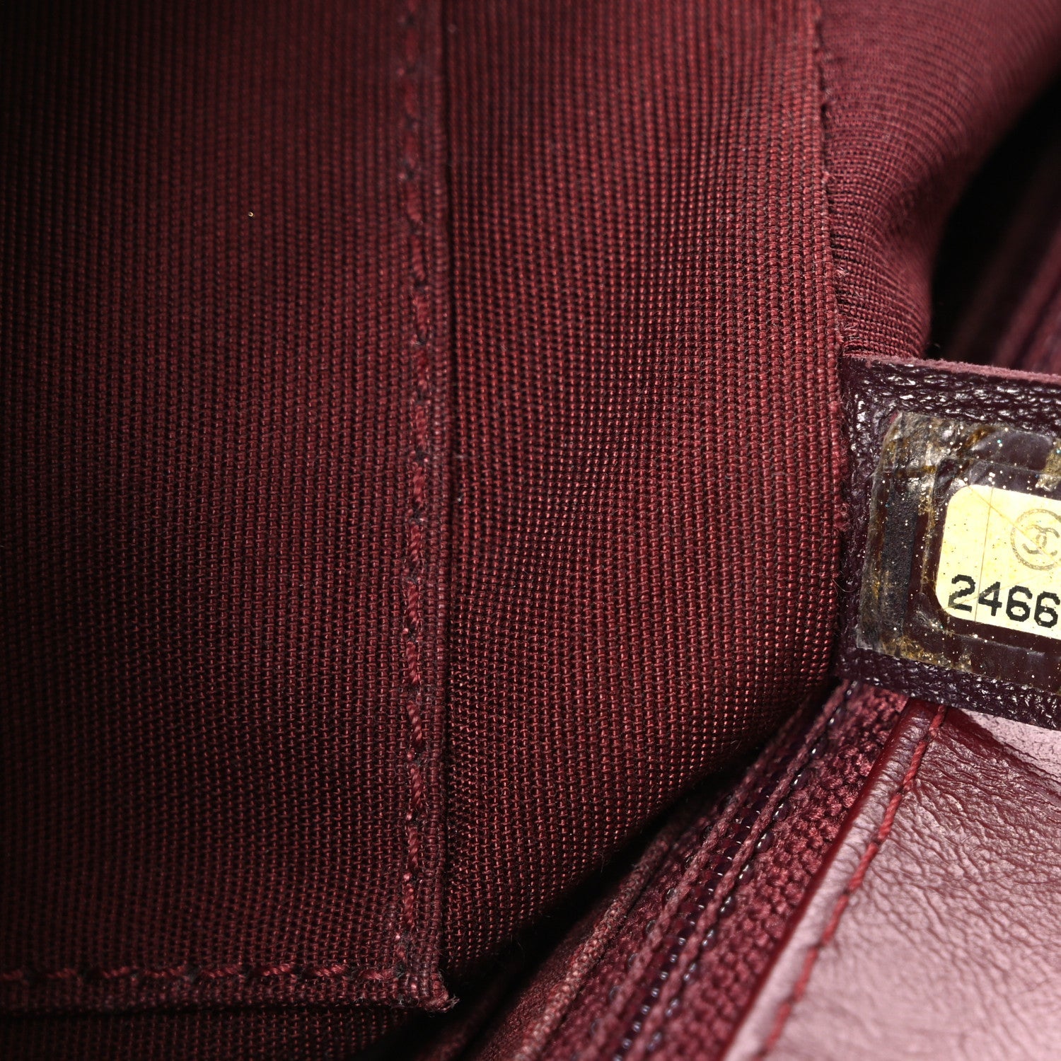 Calfskin Chevron Quilted Top Handle Flap Red