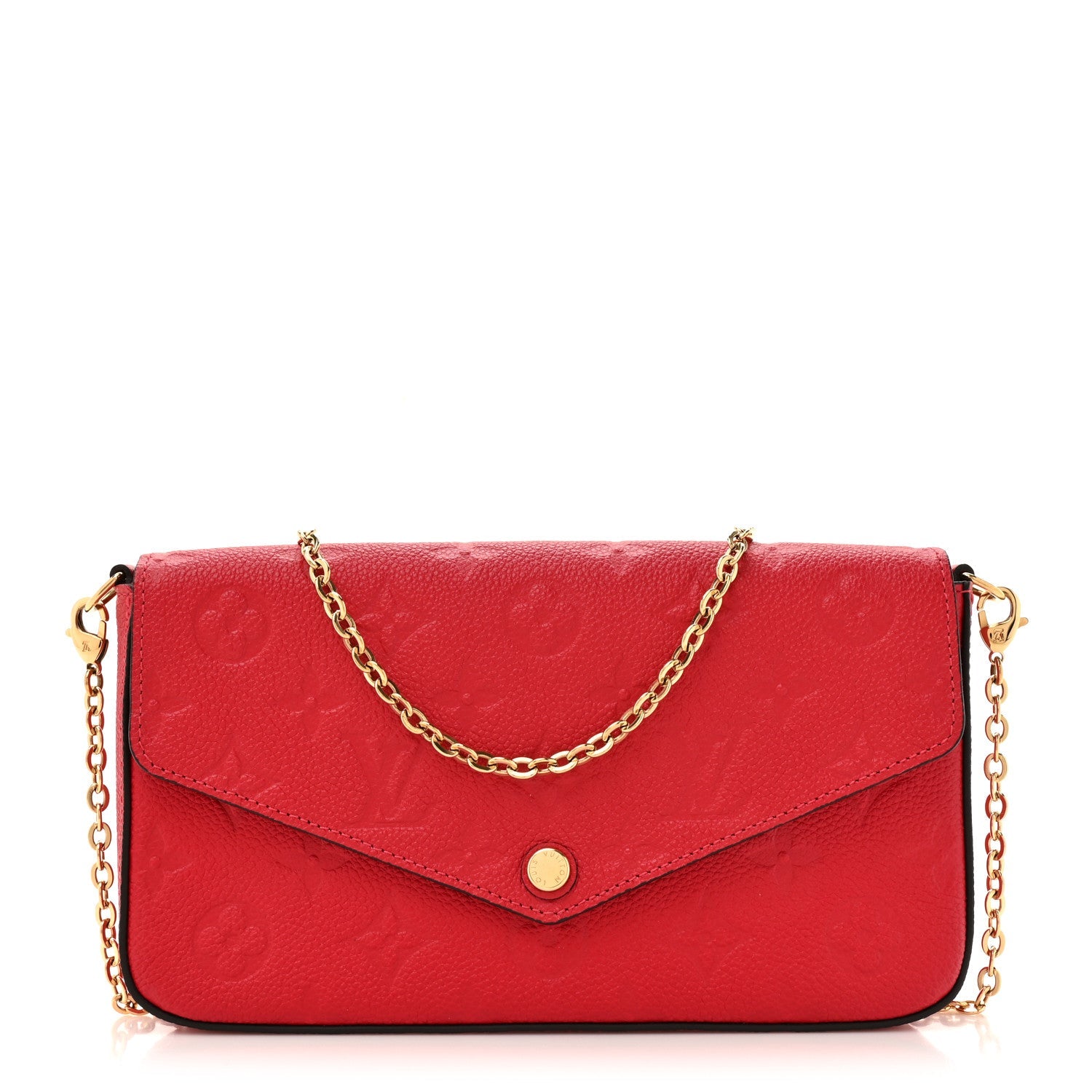 Empreinte Pochette Felicie Chain Wallet Scarlet