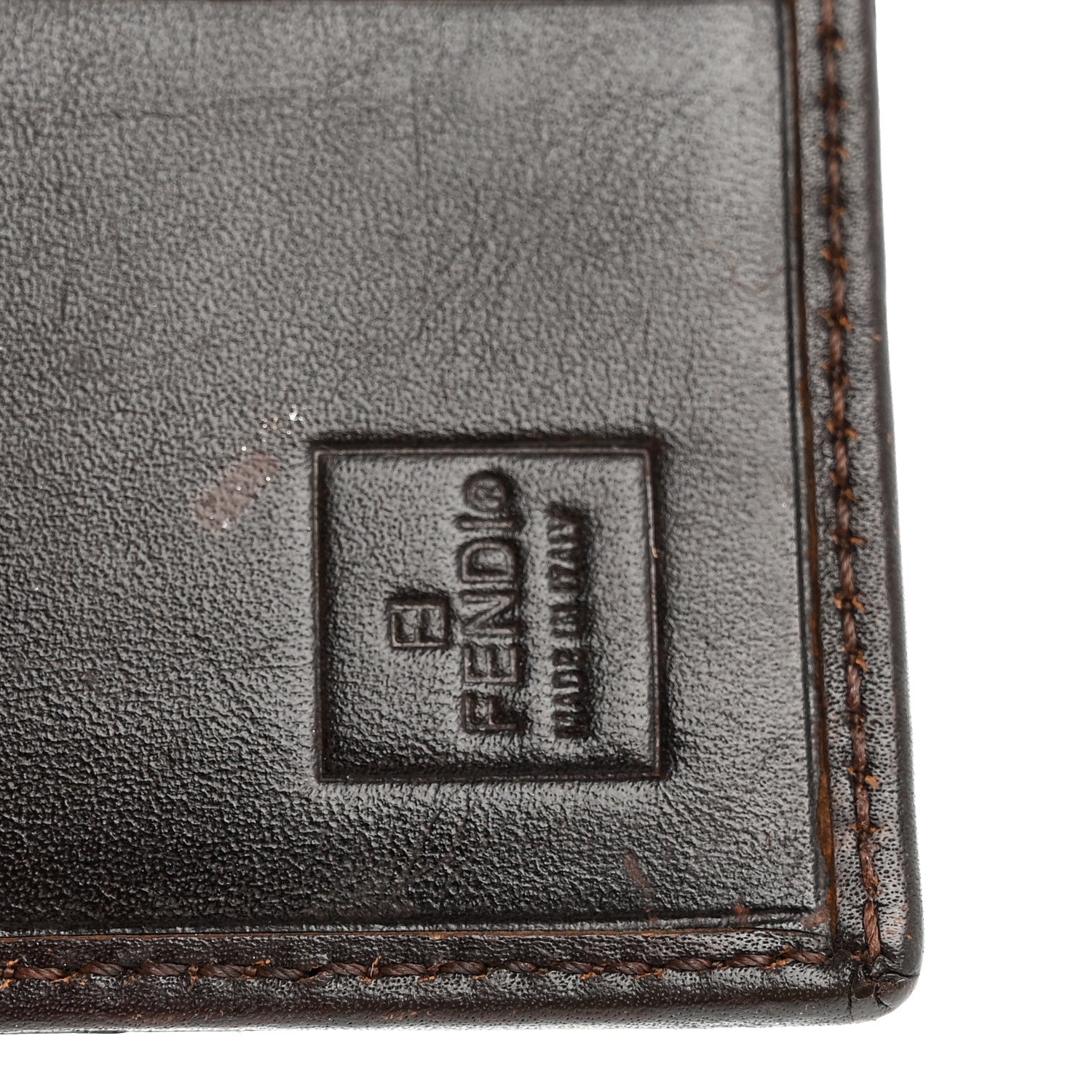Zucca Calfskin Compact Wallet Tobacco
