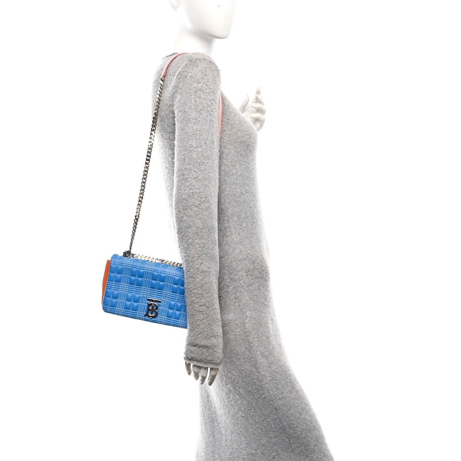 Lambskin Quilted Small Lola Bag Cyan Blue Orange Pink