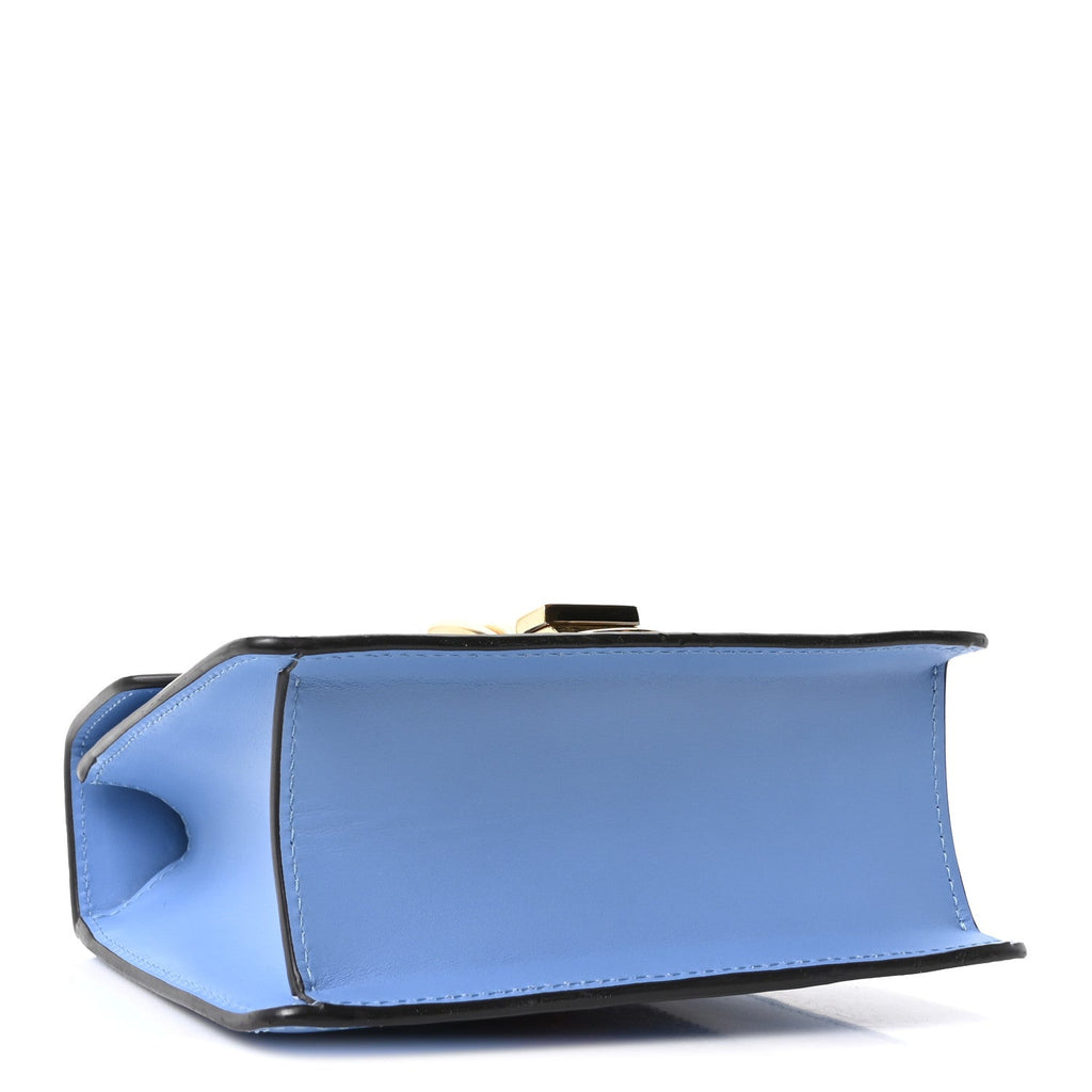 Calfskin Mini Sylvie Chain Shoulder Bag Clear Sky Blue
