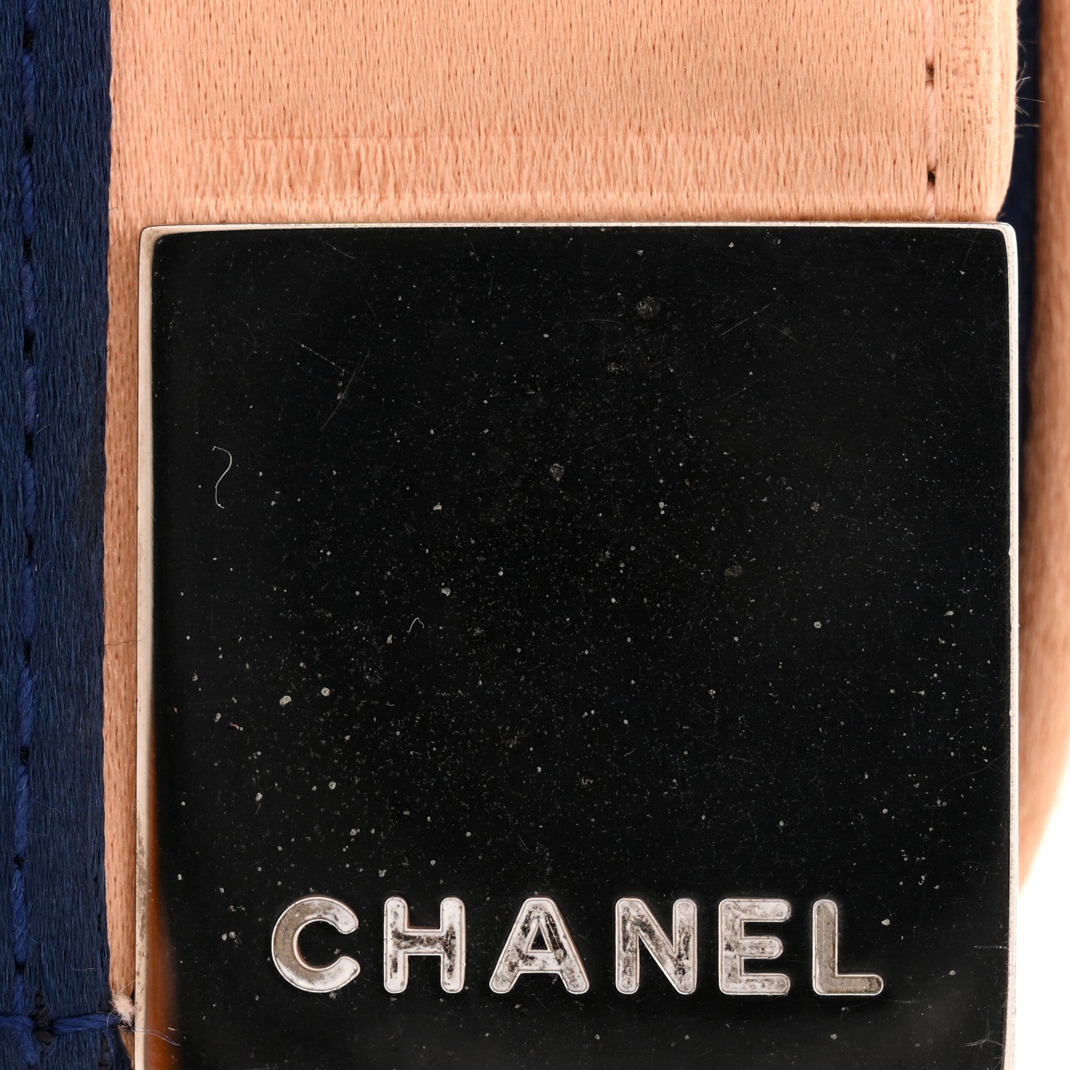 Satin Chocolate Bar Flap Blue Light Pink