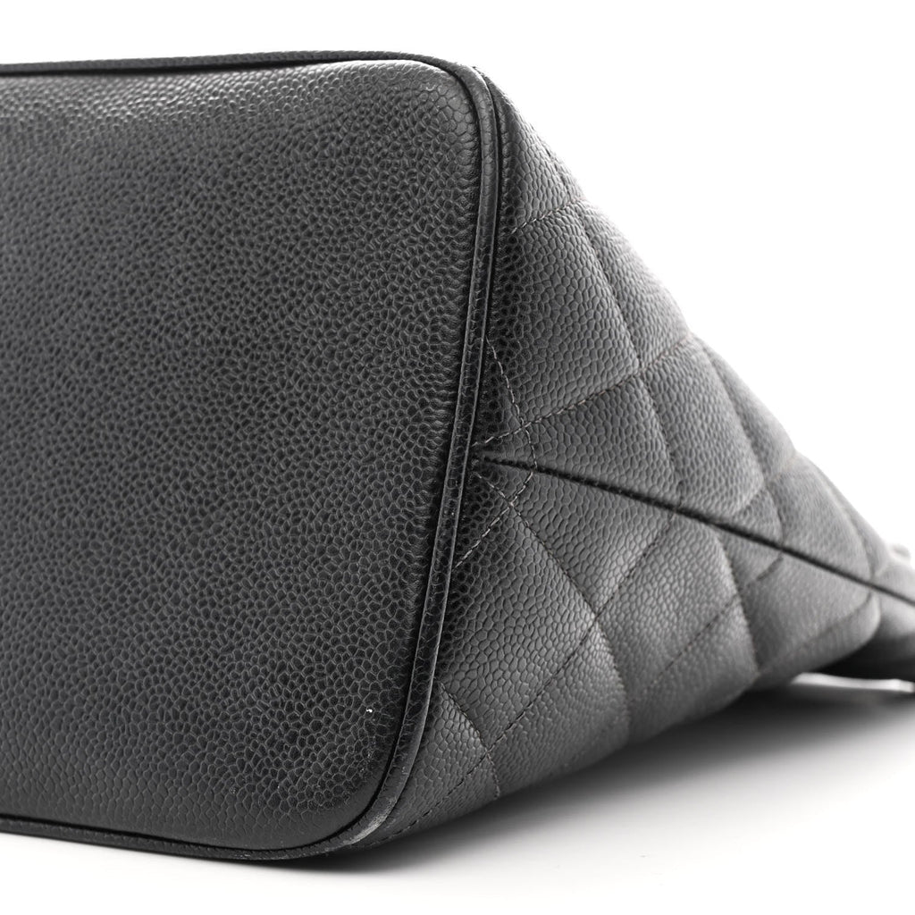 Caviar Quilted Medallion Tote Black