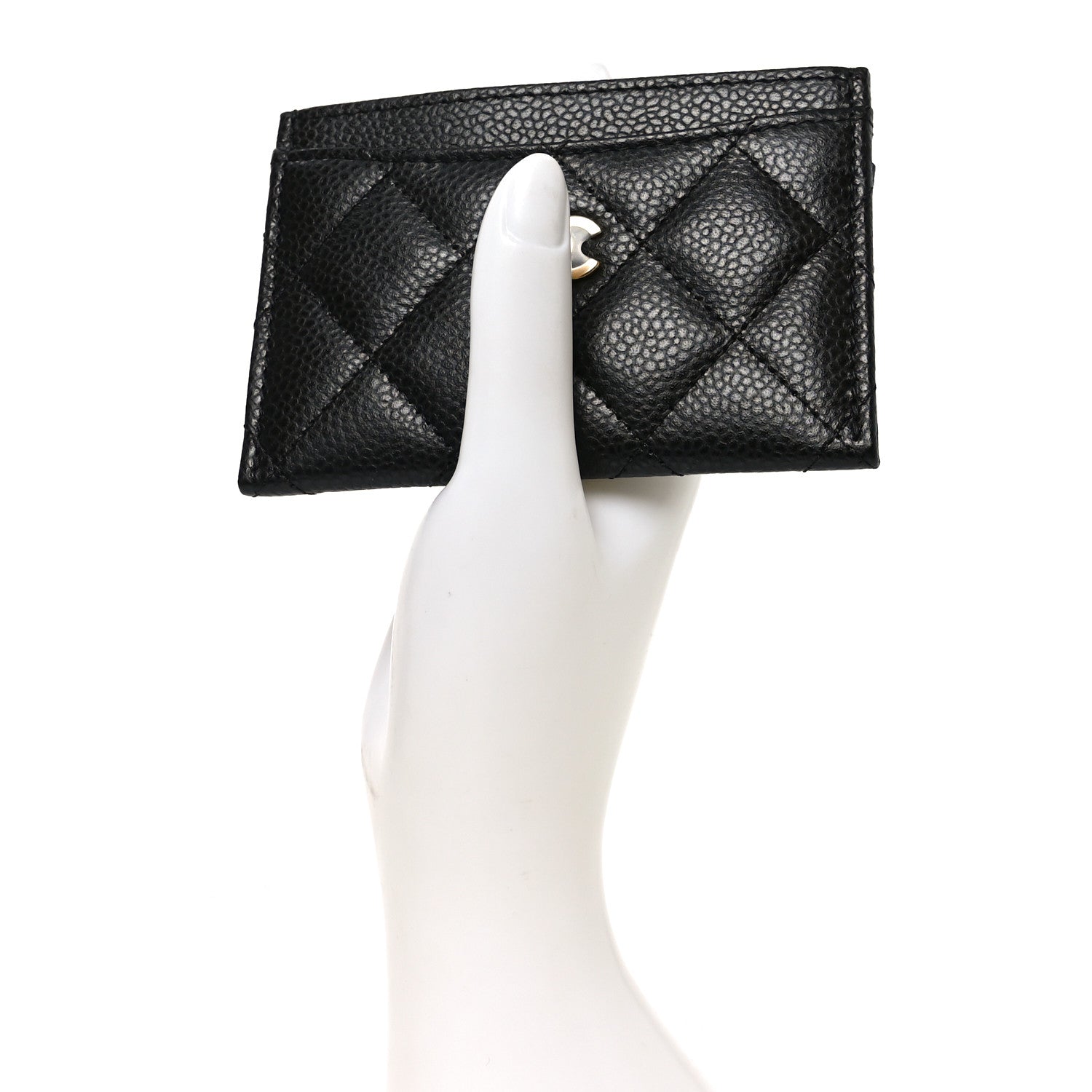 Caviar Quilted  Holder Black