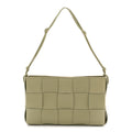 Calfskin Maxi Intrecciato Cassette Pouch On Strap Travertine
