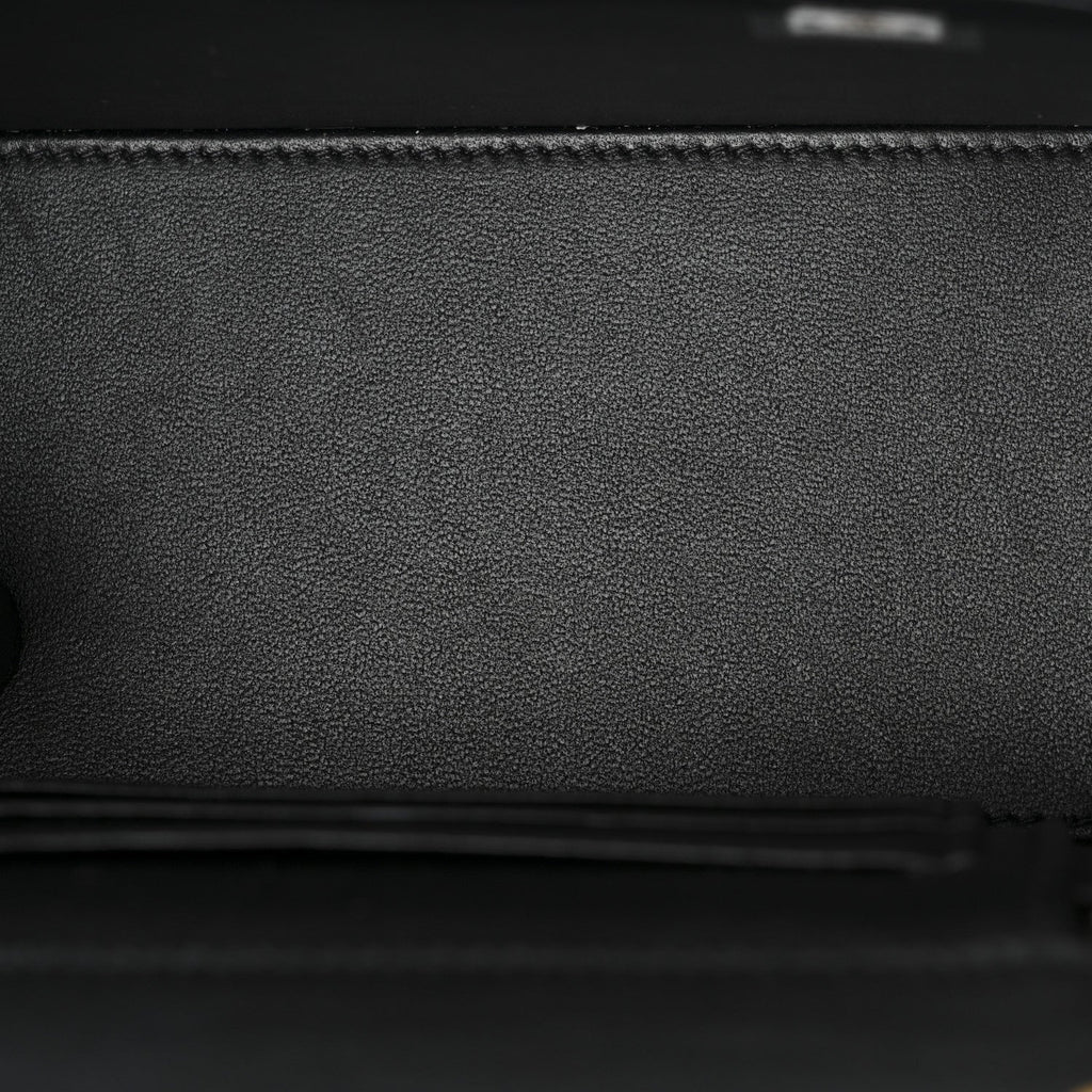 Lambskin Quilted Small Pillow Crush Vanity Case With Chain Black