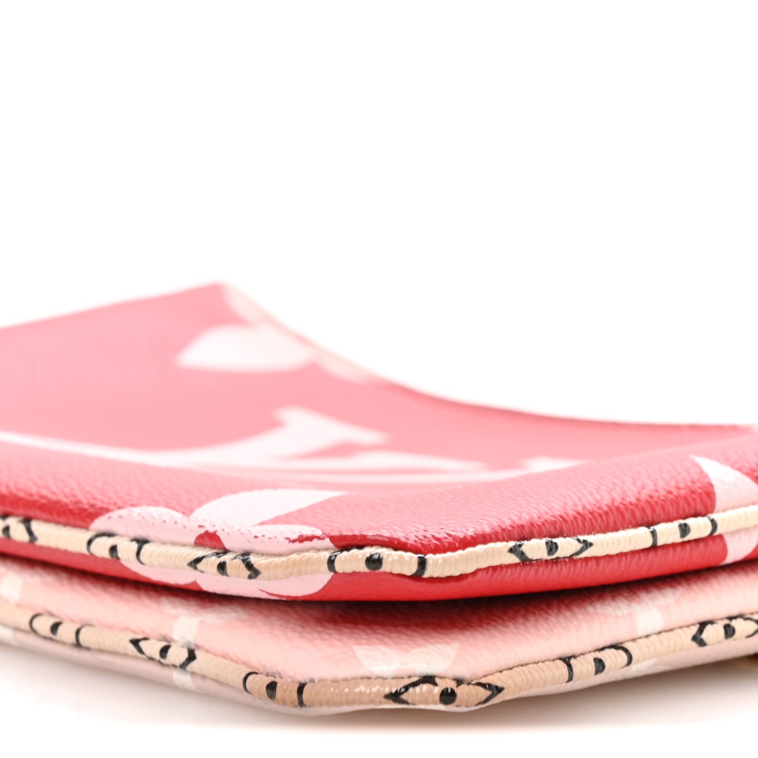 Monogram Giant Double Zip Pochette Rouge
