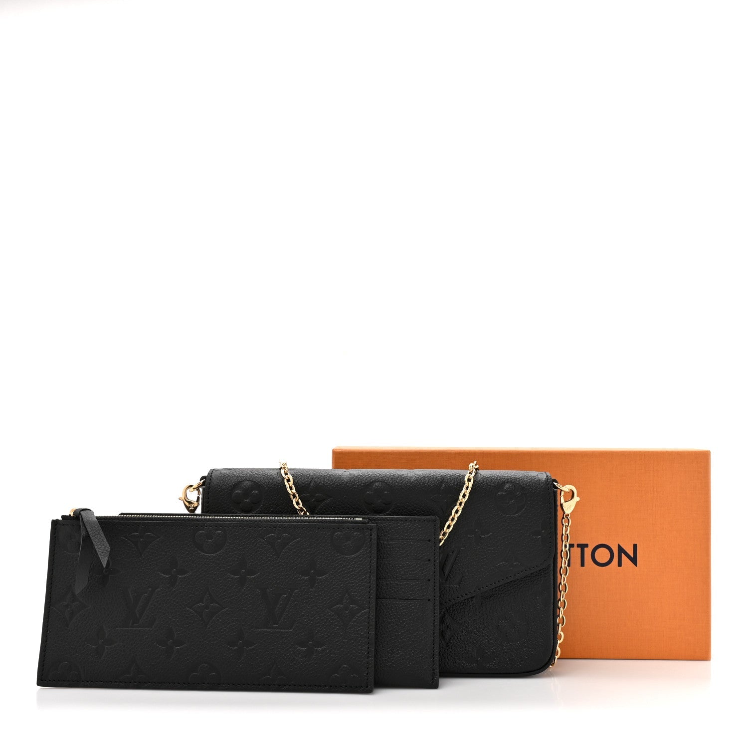 Empreinte Pochette Felicie Chain Wallet Black