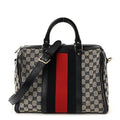 Monogram Selleria Calfskin Vintage Web Medium Boston Beige Blue
