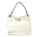 Vitello Daino Hobo Bag White