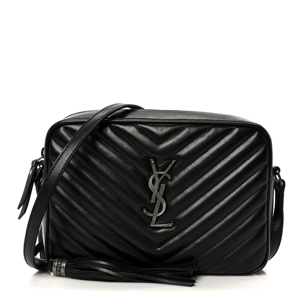 Calfskin Matelasse Monogram Lou Camera Bag Black