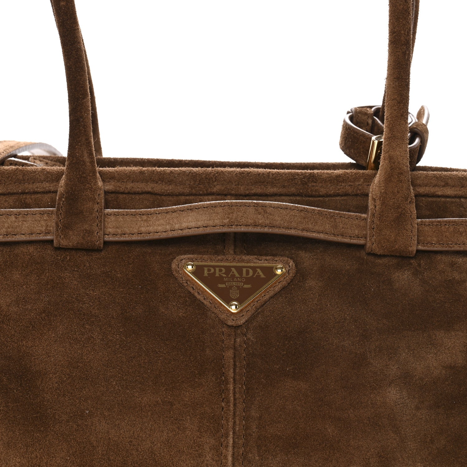 Suede Triangle Medium Bonnie Shoulder Bag Cacao