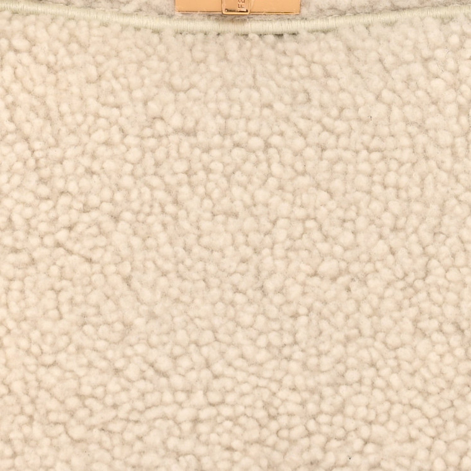 Curly Shearling Shiny Nappa Petite Peekaboo I SEE U Satchel White