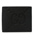 Piuma Calfskin Jumbo GG Embossed Wallet Black