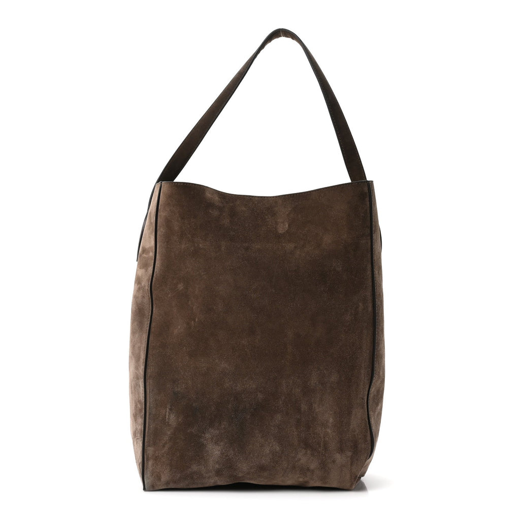 Suede Calfskin Frida Tote Brown