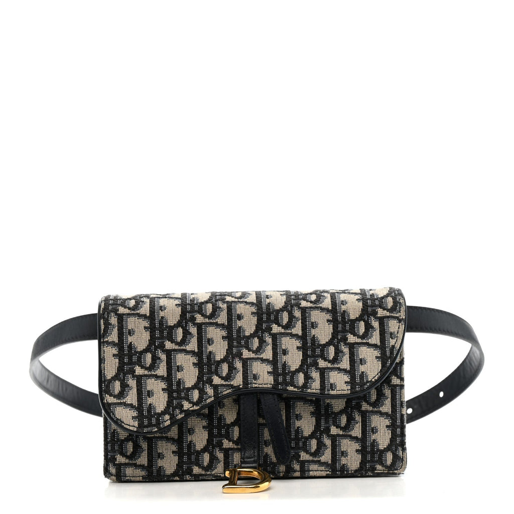 Oblique Saddle Belt Bag Blue