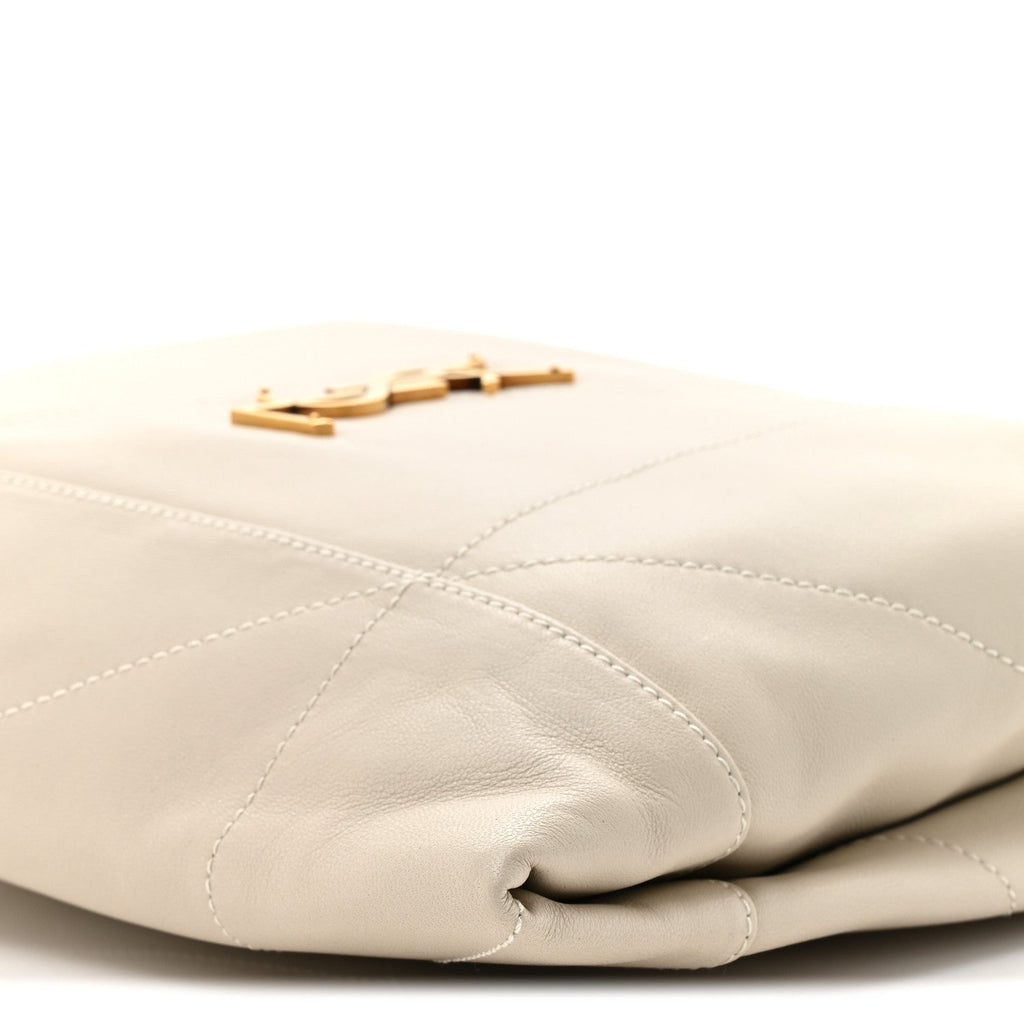 Lambskin Matelasse Monogram Medium Jamie 4.3 Pochon Crema Soft