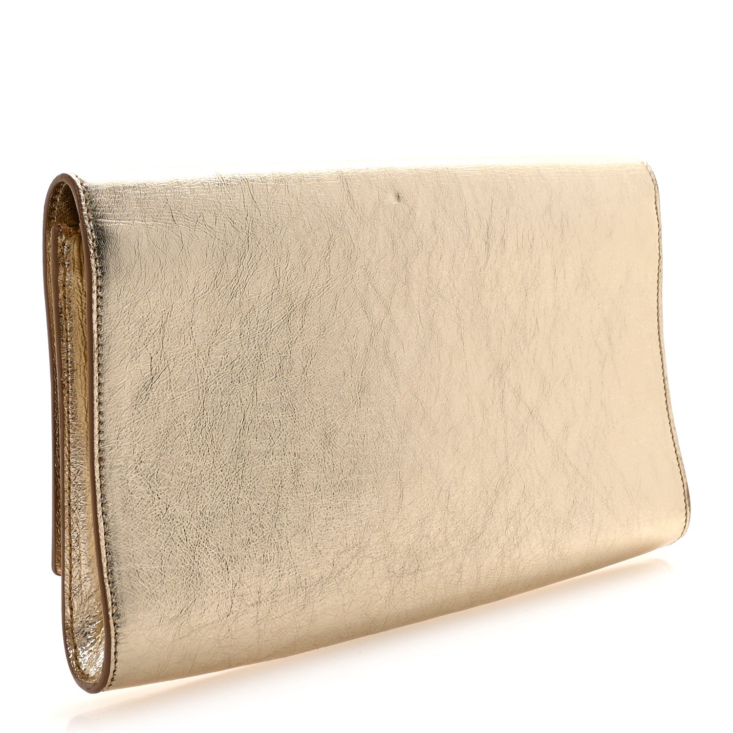 Metallic Calfskin Monogram Large Belle De Jour Clutch Gold