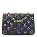 Lambskin Embossed Monogram LV Garden Pochette Coussin Navy