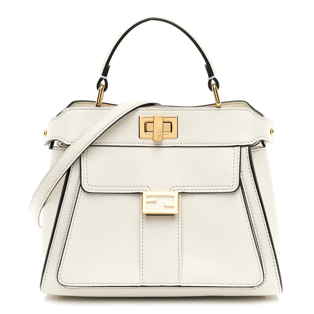 Nappa Pocket Mini Peekaboo Iconic Satchel White