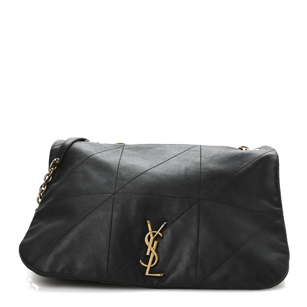 Lambskin Matelasse Monogram Large Jamie 4.3 Black