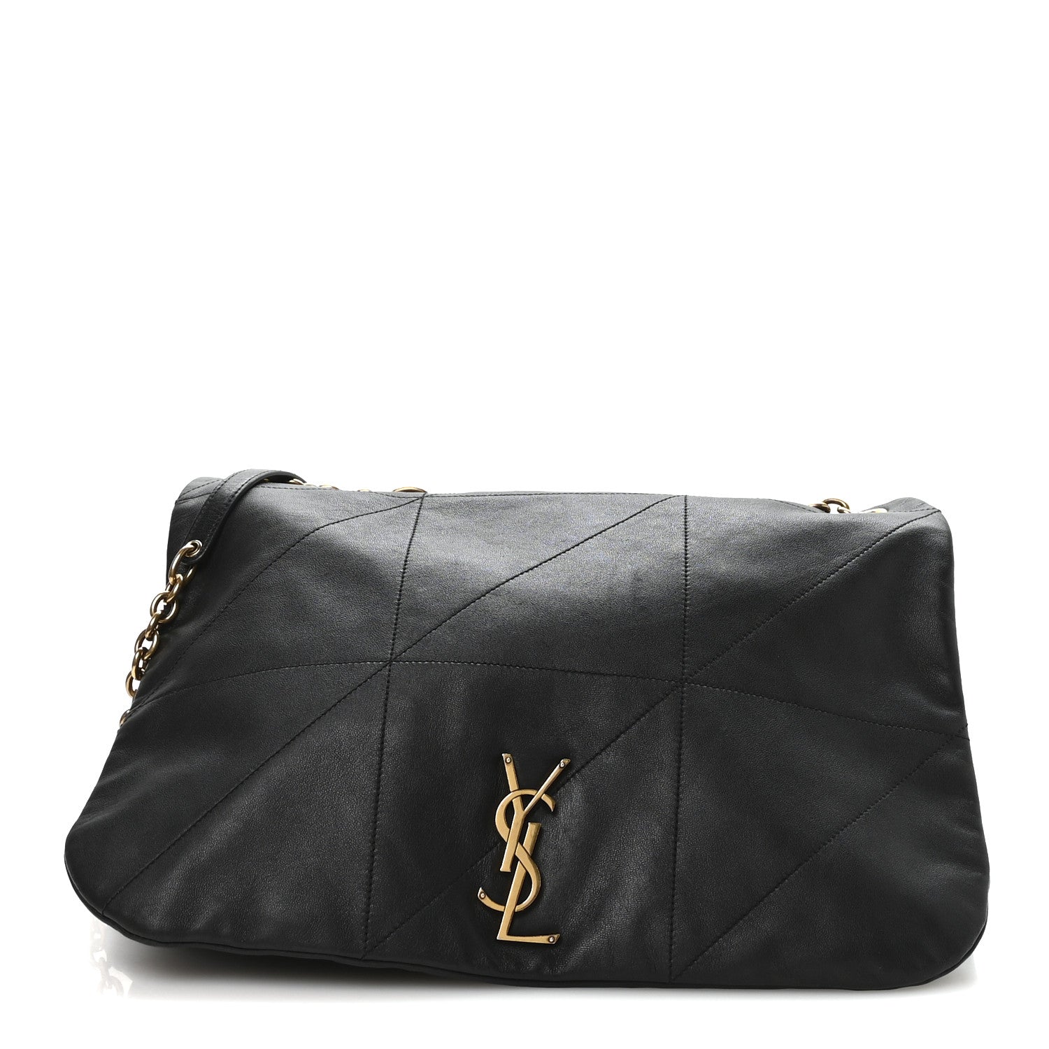 Lambskin Matelasse Monogram Large Jamie 4.3 Black