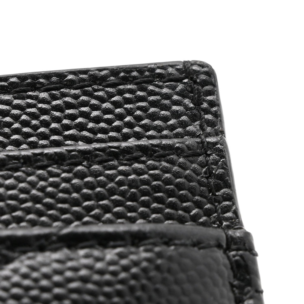 Grain De Poudre Matelasse Chevron Monogram Credit  Case Black
