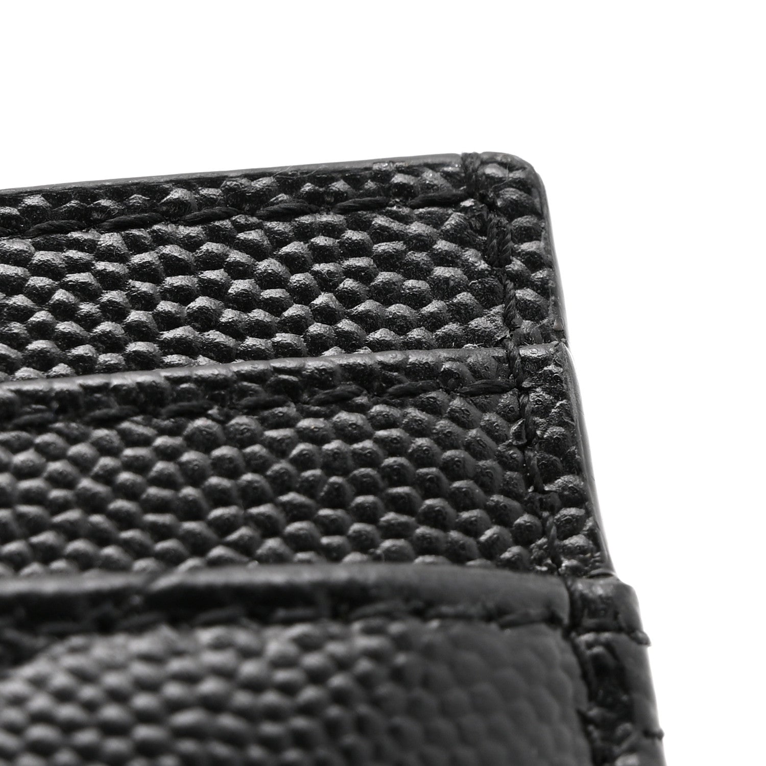 Grain De Poudre Matelasse Chevron Monogram Credit  Case Black