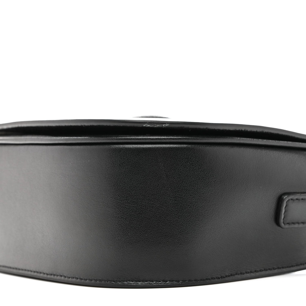 Smooth Calfskin Cuir Triomphe Folco Crossbody Bag Black